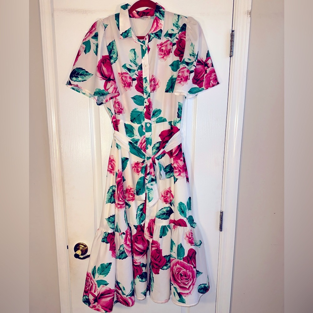 Jealous Tomato Floral Button Down Dress